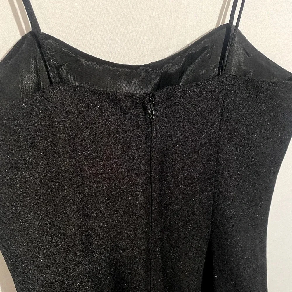 Vintage Alex Evenings Black Beaded Made In U.S.A Cocktail Knee Length Dress - Picture 13 of 13